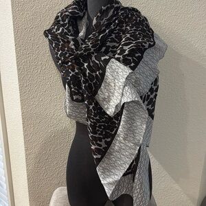Tory Burch leopard scarf